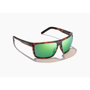 Bajio Toads Sunglasses Polarized in Brown Tort Gloss with Green Mirror Glass